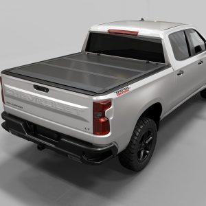 Low Profile Hard Folding Truck Bed Tonneau Cover Fits 2019-2026 Chevy/GMC Silverado/Sierra 5’8″ Bed (69.6″)