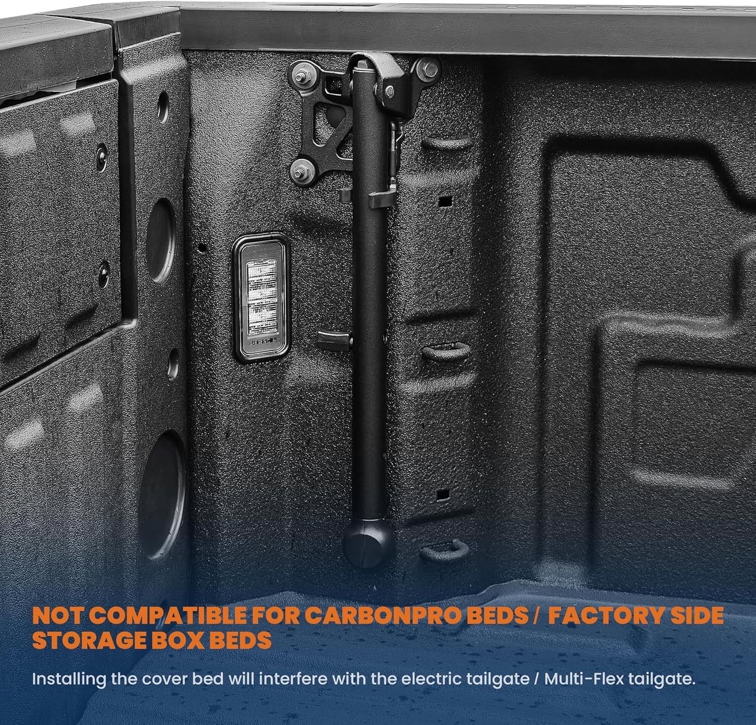 Tri Hard Truck Bed Tonneau Cover Compatible with 2002-2025 Dodge Ram 1500 Classic -New Body/2003-2024 Ram 2500 3500 (w/o Ram Box)-6.5 FT Aluminum (Utility Track System w/LED Light Strip) - Image 8