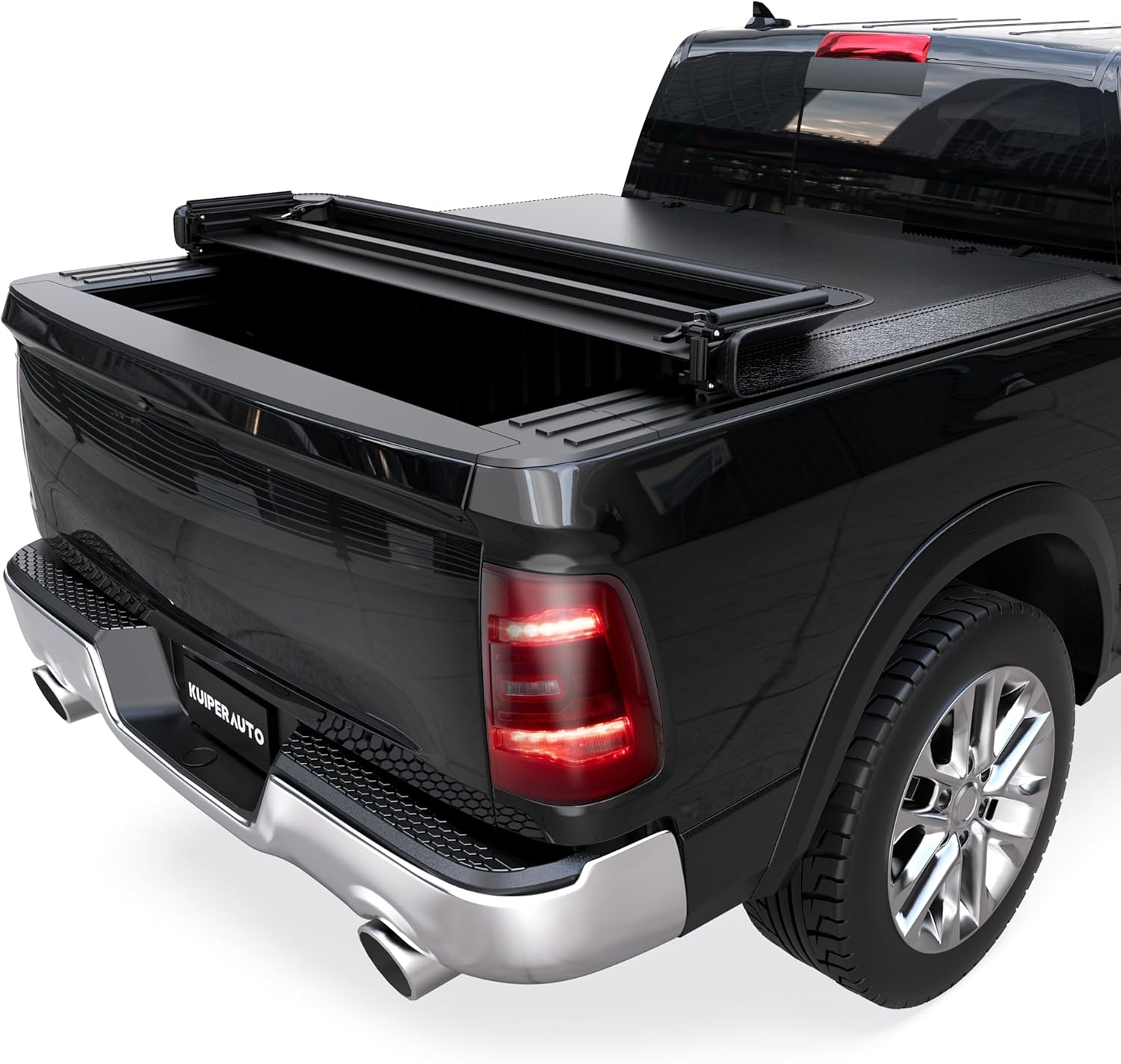 Tri Hard Truck Bed Tonneau Cover Compatible with 2002-2025 Dodge Ram 1500 Classic -New Body/2003-2024 Ram 2500 3500 (w/o Ram Box)-6.5 FT Aluminum (Utility Track System w/LED Light Strip) - Image 9