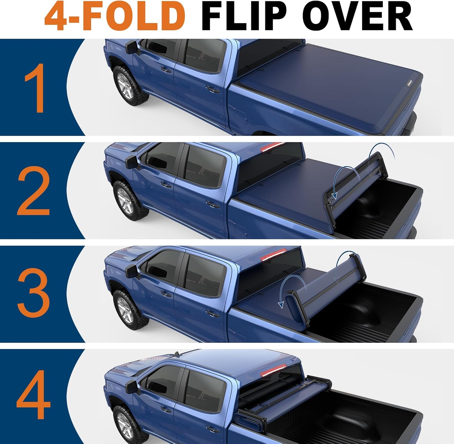 Tri Hard Truck Bed Tonneau Cover Compatible with 2002-2025 Dodge Ram 1500 Classic -New Body/2003-2024 Ram 2500 3500 (w/o Ram Box)-6.5 FT Aluminum (Utility Track System w/LED Light Strip) - Image 24