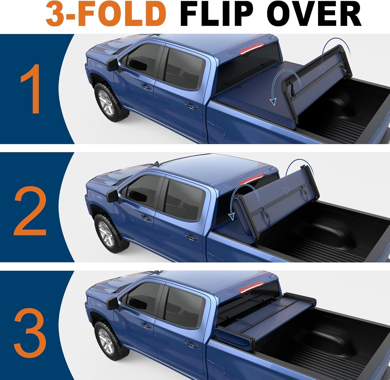 Tri Hard Truck Bed Tonneau Cover Compatible with 2002-2025 Dodge Ram 1500 Classic -New Body/2003-2024 Ram 2500 3500 (w/o Ram Box)-6.5 FT Aluminum (Utility Track System w/LED Light Strip) - Image 26