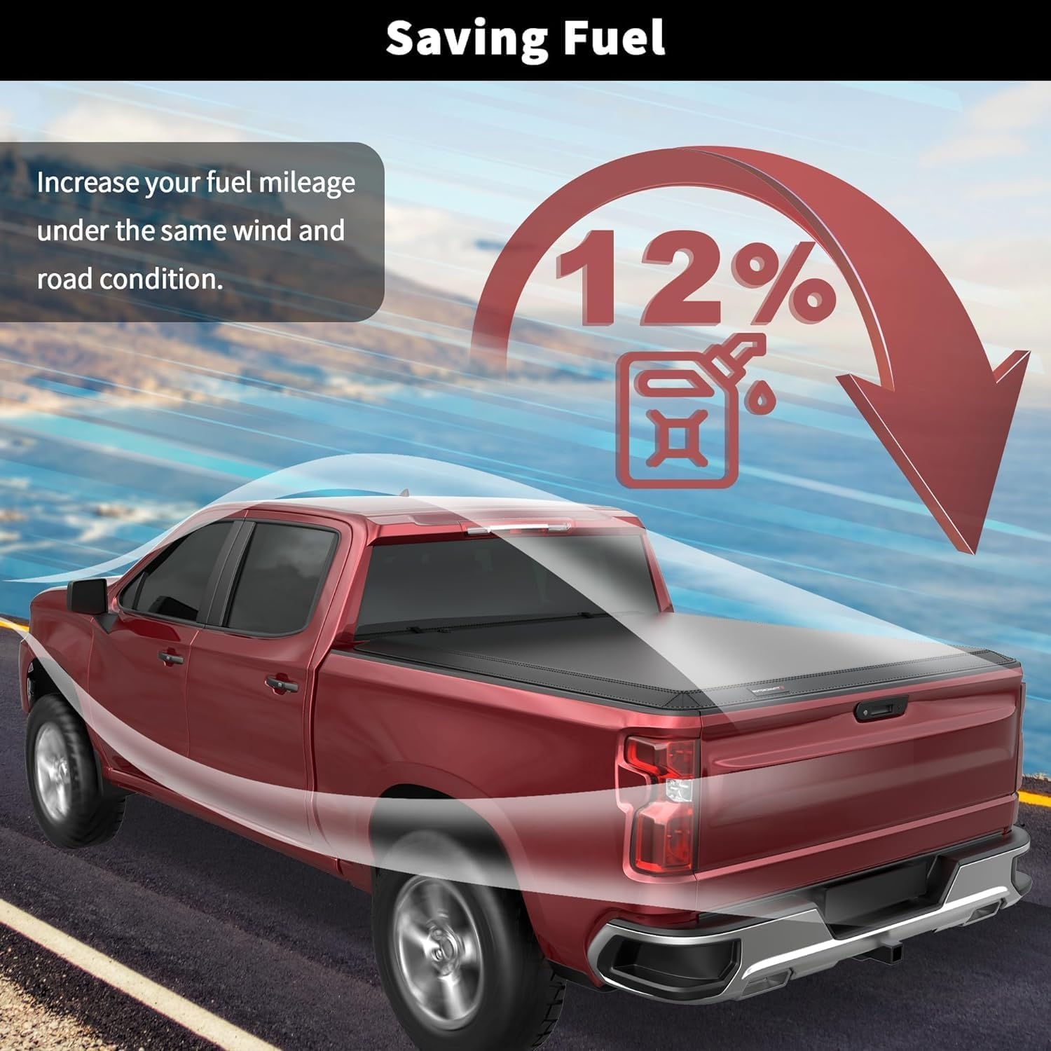 Hard Tri Fold Aluminum Truck Bed Tonneau Cover Compatible for 2022 2023 2024 2025 Ford Maverick 3-Fold 4.5FT 54.4Inch - Image 11