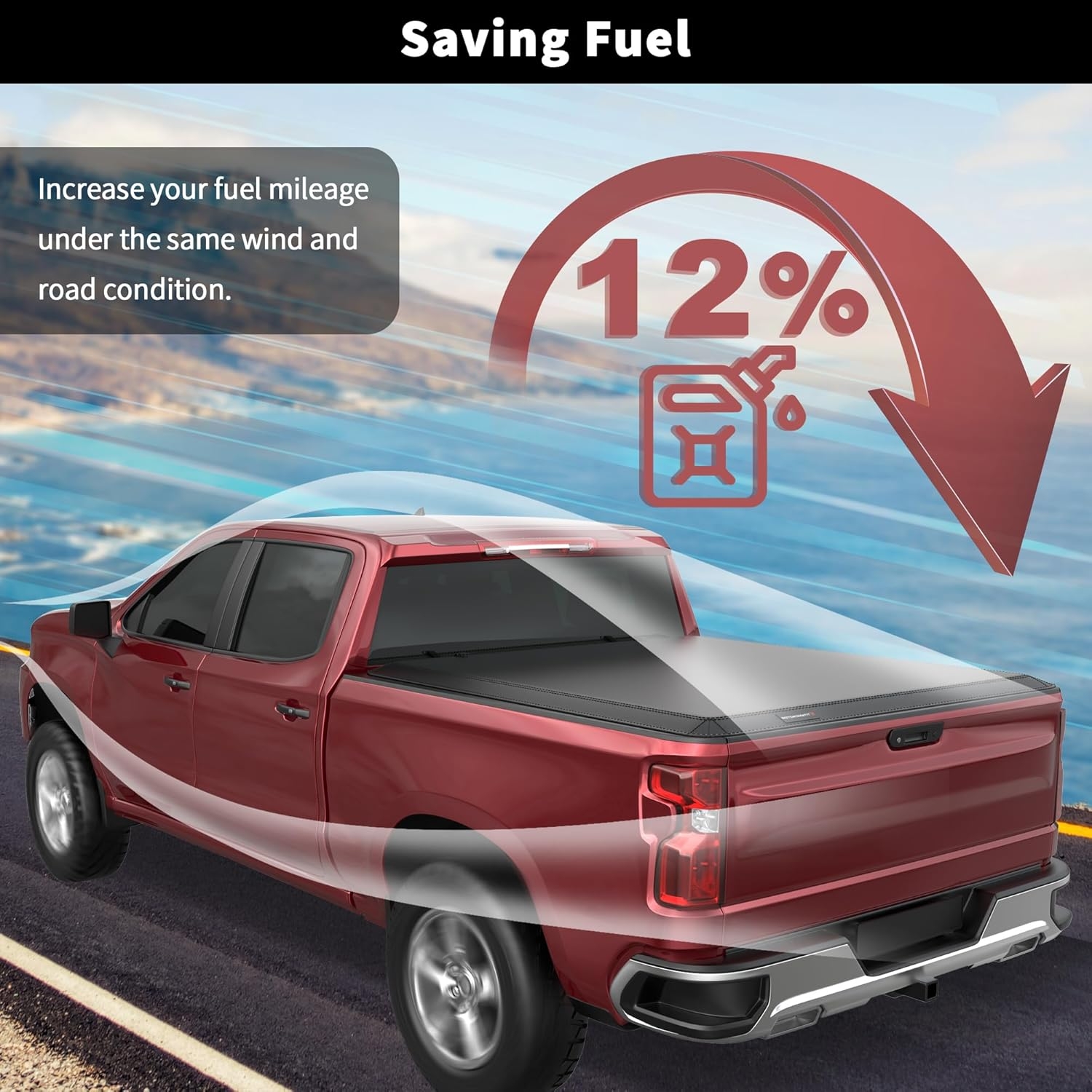 Hard Tri Fold Aluminum Truck Bed Tonneau Cover Compatible for 2022 2023 2024 2025 Ford Maverick 3-Fold 4.5FT 54.4Inch - Image 18