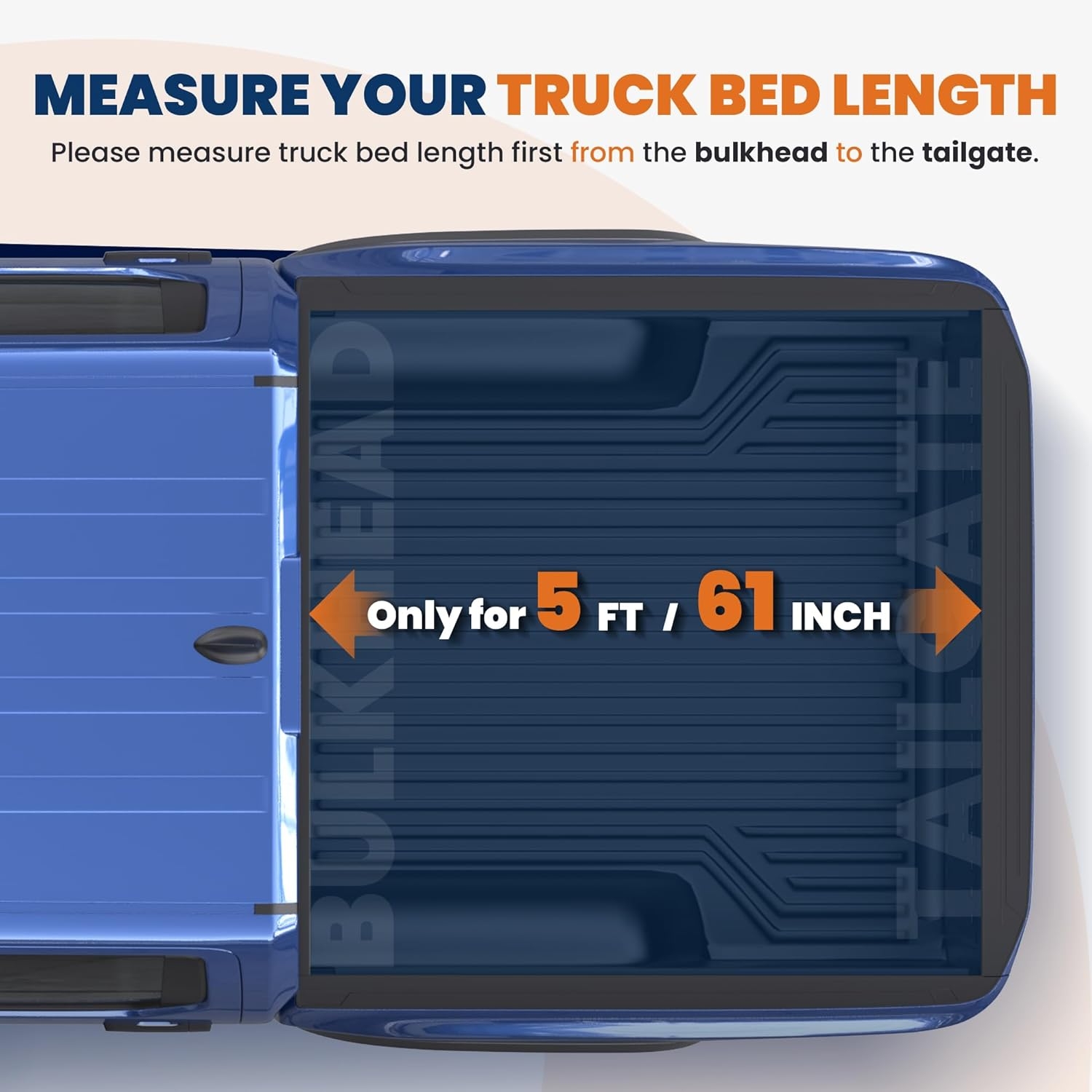 6 FT Soft 3-Folding Tonneau Cover Compatible for 2005-2025 Nissan Frontier Fleetside Truck Bed Cover Waterproof On Top Tri Fold 72inch - Image 8