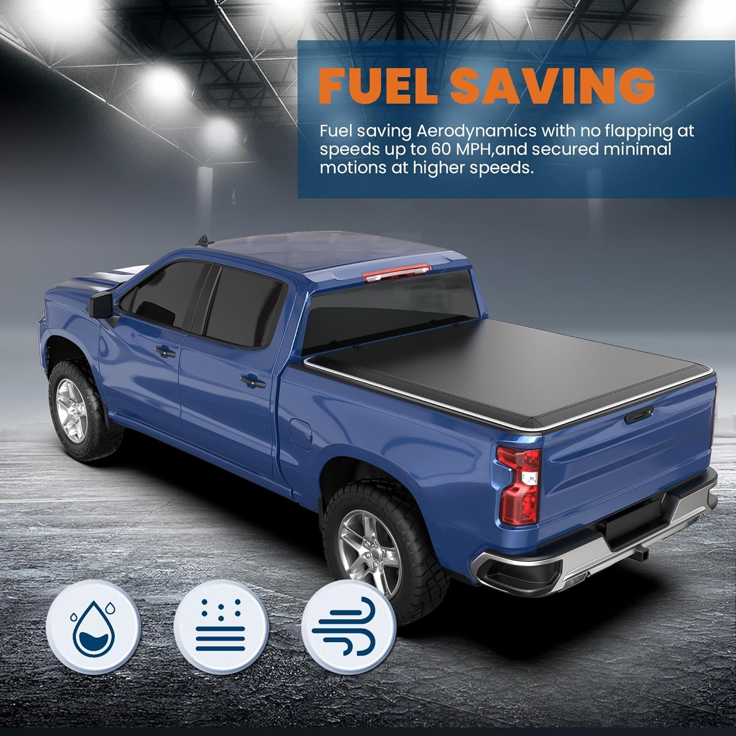 6 FT Soft 3-Folding Tonneau Cover Compatible for 2005-2025 Nissan Frontier Fleetside Truck Bed Cover Waterproof On Top Tri Fold 72inch - Image 10