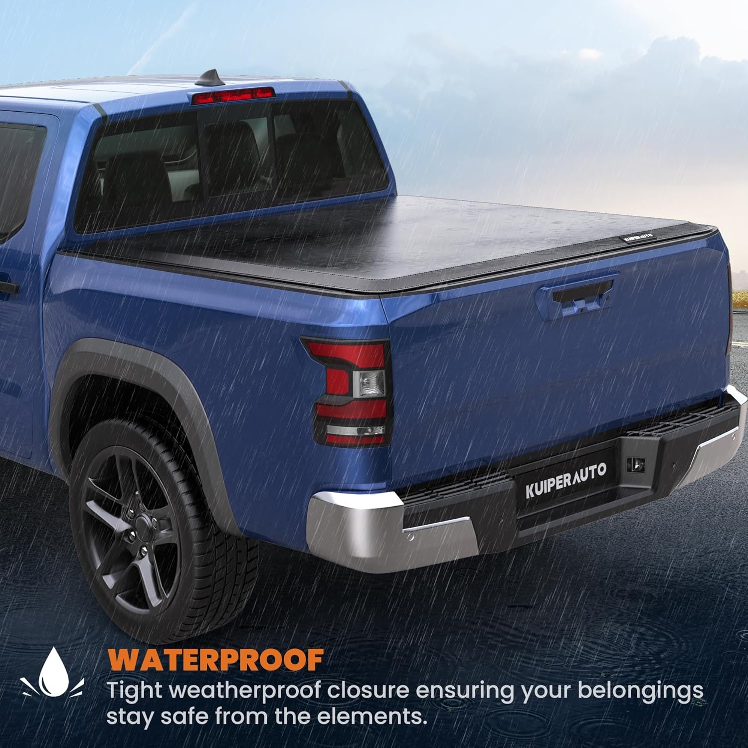 6 FT Soft 3-Folding Tonneau Cover Compatible for 2005-2025 Nissan Frontier Fleetside Truck Bed Cover Waterproof On Top Tri Fold 72inch - Image 24
