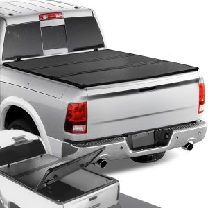 DNA Motoring TTC-HARD-018 Truck Bed Top Hard Solid Tri-Fold Tonneau Cover Compatible with 09-18 Ram 5.7Ft Fleetside Short Bed