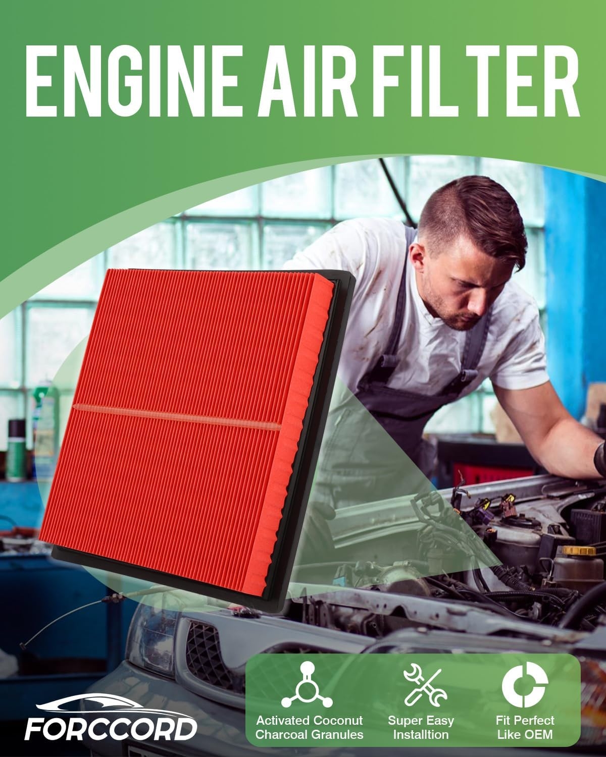 Cabin Air Filter & Engine Air Filter & Oil Filter Fit for Subaru Forester 2.5L 2026 2025 2024 2023 2022 2021 2020 2019 Replacement 72880-FL000 16546AA16A 15208AA21A Car Accessories - Image 2