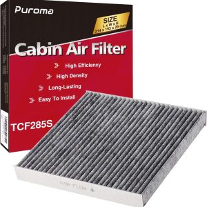 Puroma Cabin Air Filter with Activated Carbon, Compatible with CP285, CF10285, Toyota Camry, RAV4, Highlander, Corolla, Sienna, Tundra, Prius, 4Runner, Subaru Outback, Lexus, Scion, Land Rover, Jaguar