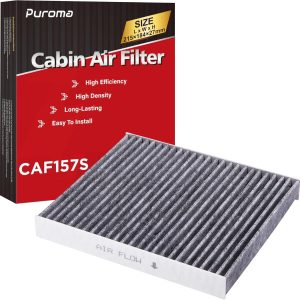 Puroma 1 Pack Cabin Air Filter with Activated Carbon, Replacement for CP157, CF12157, Select Lexus, Mazda, Subaru and Toyota Avalon, Camry, Corolla, Highlander, Prius, RAV4, Sienna, Venza
