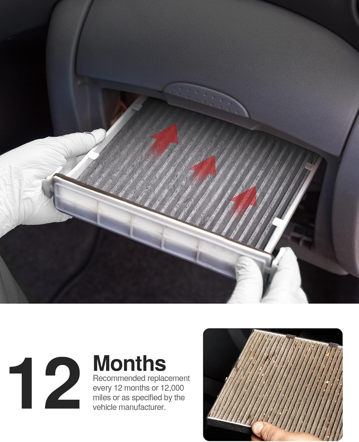Puroma 1 Pack Cabin Air Filter with Activated Carbon, Replacement for CP157, CF12157, Select Lexus, Mazda, Subaru and Toyota Avalon, Camry, Corolla, Highlander, Prius, RAV4, Sienna, Venza - Image 6