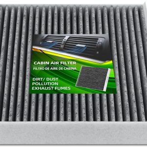 CF11966 Cabin Air Filter With Activated Carbon Compatible with Sierra 1500 2019-2023, Silverado 1500 2019-2023, Yukon 2021-2023, Equinox 2018-2023, Blazer 2019-2023 CP966, 6091C
