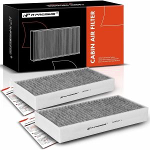 A-Premium 2-PC Cabin Air Filter with Activated Carbon Compatible with BMW X1 2016-2022, X2 2018-2022, i3 2014-2021, i3s 2018-2021 & Mini Cooper/Cooper Clubman 2016-2022, Cooper Countryman 2017-2022