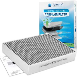 Certified MERV 13 Cabin Air Filter with Activated Carbon, CF11472 for BMW 228i, 230i, 320i, 328d, 328i, 330i, 330e, 335i, 340i, 428i, 430i, 435i, 440i, M2, M235i, M240i, M3, M4.