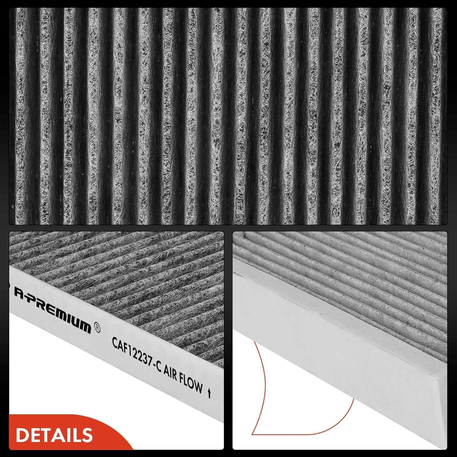 A-Premium Cabin Air Filter with Activated Carbon Compatible with Nissan NV200 2017 2018 2019 2020 2021, Versa 2014 2015 2016 2017 2018 2019, Behind Glove Box - Image 8