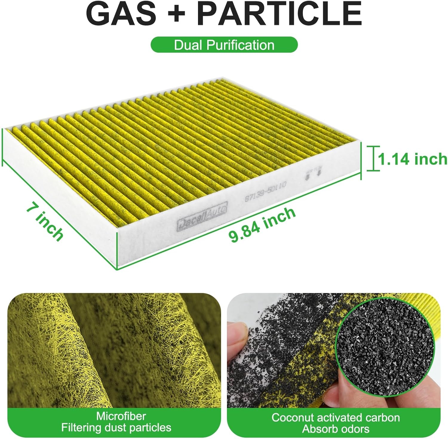 2pcs Cabin Air Filter Set for BMW 530i, 530i xDrive, X5, X6, X7, 530e, 540i, 540i xDrive, 740i, 750i, 750Li xDrive, 840i, Alpina B7, M5, M550i xDrive, M8, Replace 64119366401 - Image 20