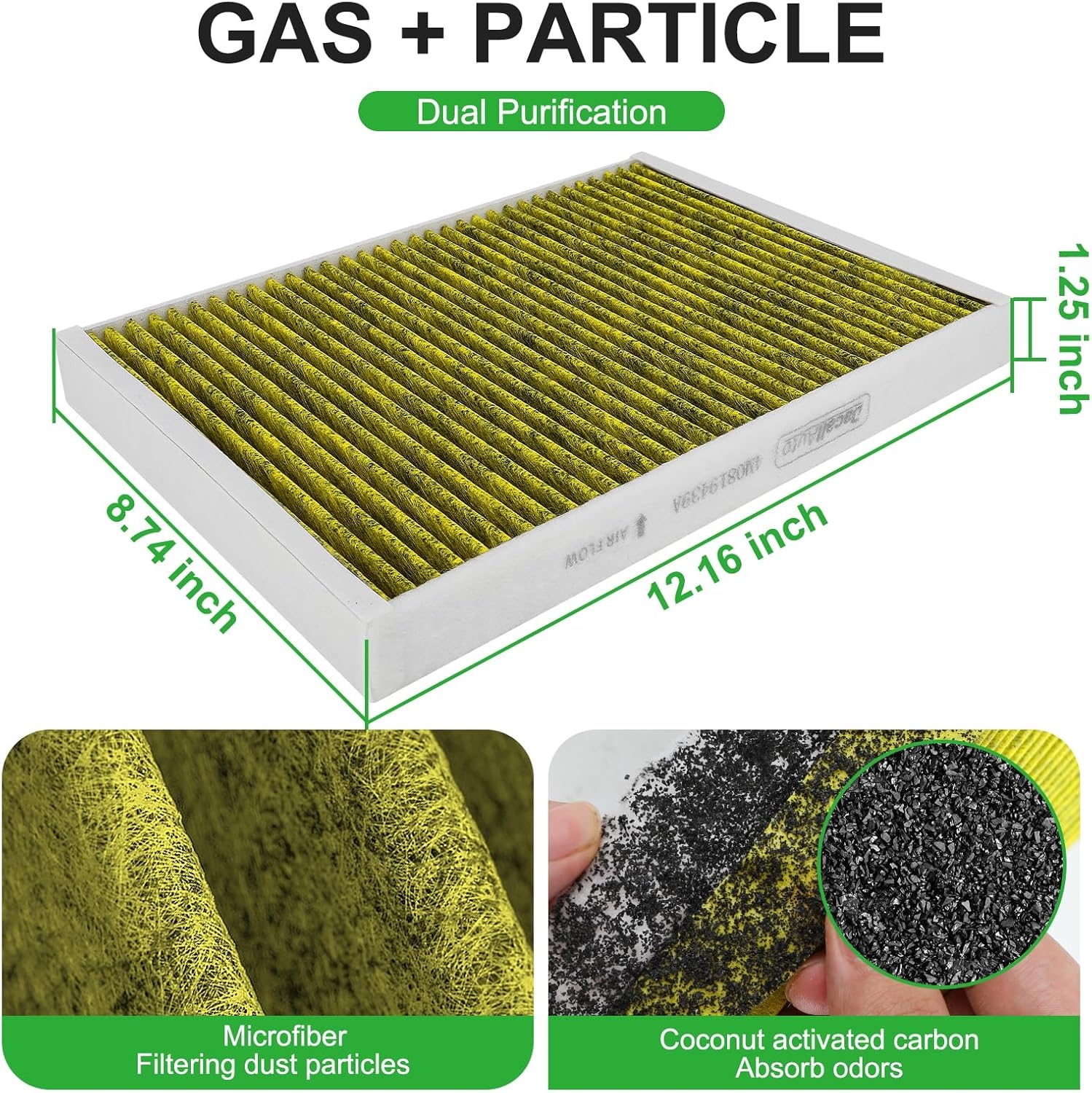 2pcs Cabin Air Filter Set for BMW 530i, 530i xDrive, X5, X6, X7, 530e, 540i, 540i xDrive, 740i, 750i, 750Li xDrive, 840i, Alpina B7, M5, M550i xDrive, M8, Replace 64119366401 - Image 27