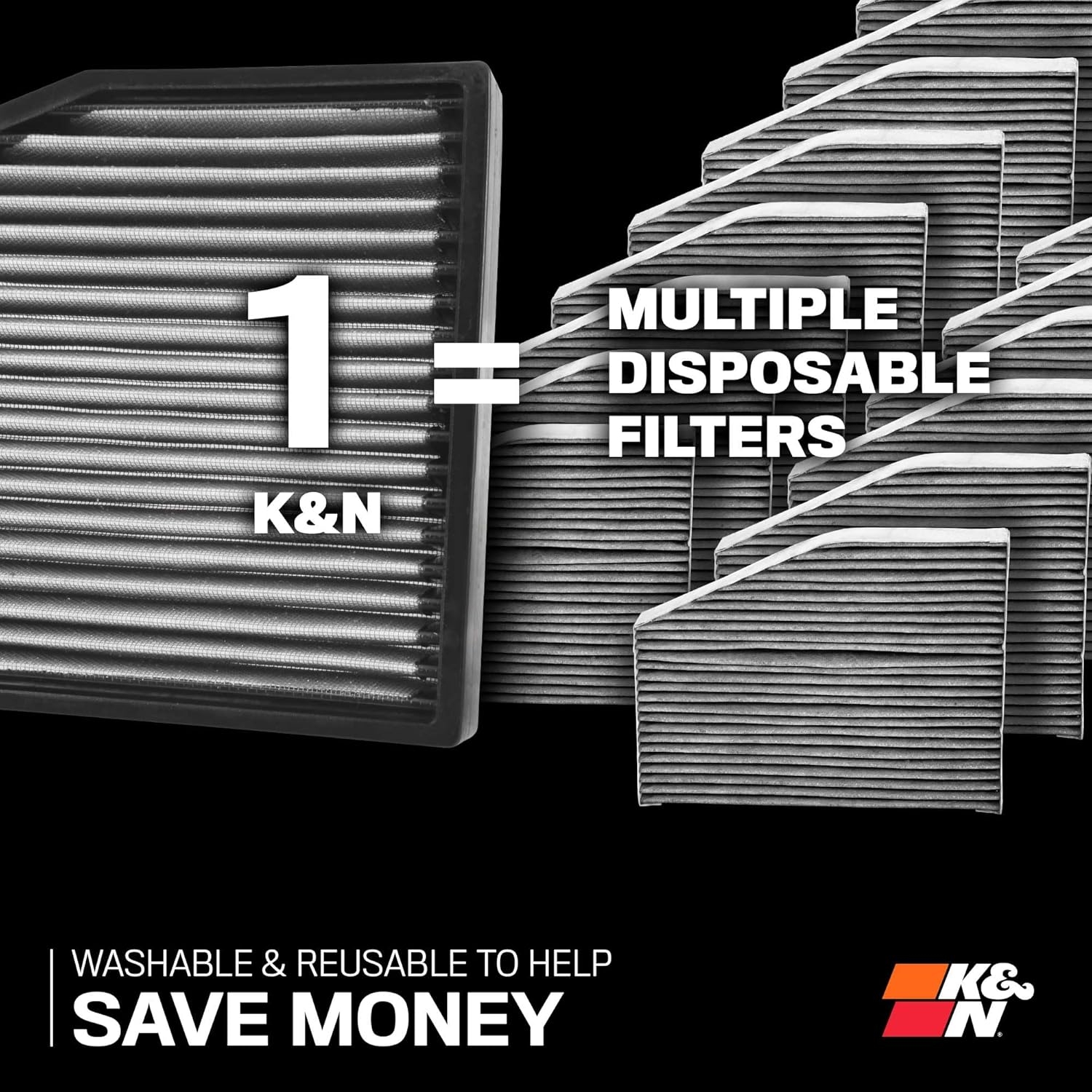 K&N LIFETIME Cabin Air Filter: Premium, Washable, Clean Air for your Cabin: Compatible with 2009-2024 Genesis/Hyundai/KIA: G80, G70, G90, Nexo, Santa Fe, Carnival, Sedona, Stinger, Telluride, VF2061 - Image 7