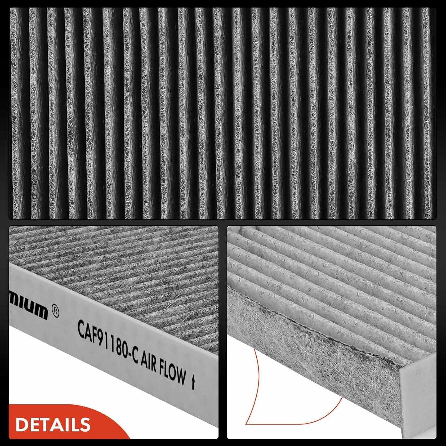A-Premium Cabin Air Filter with Activated Carbon Compatible with Ford Focus 2000-2007, Escort 2000-2003, Transit Connect 2010-2013 - Image 8