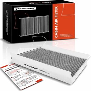 A-Premium Cabin Air Filter w/Activated Carbon Compatible with Mercedes-Benz Models – C230, C240, C280, C32 AMG, C320, C350, C55 AMG, CLK320, CLK350, CLK500, CLK55 AMG, CLK550, CLK63 AMG – Under Hood