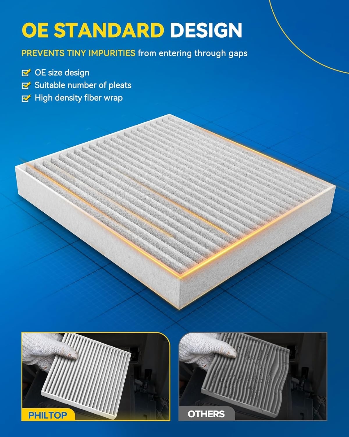 PHILTOP Cabin Air Filter, Replace for CF8392A, Impala, Impala Limited, Allure, LaCrosse, Regal, Monte Carlo, Century, Intrigue, Premium Cabin Filter with Activated Carbon Filter Up Dust Pollen Odor - Image 13