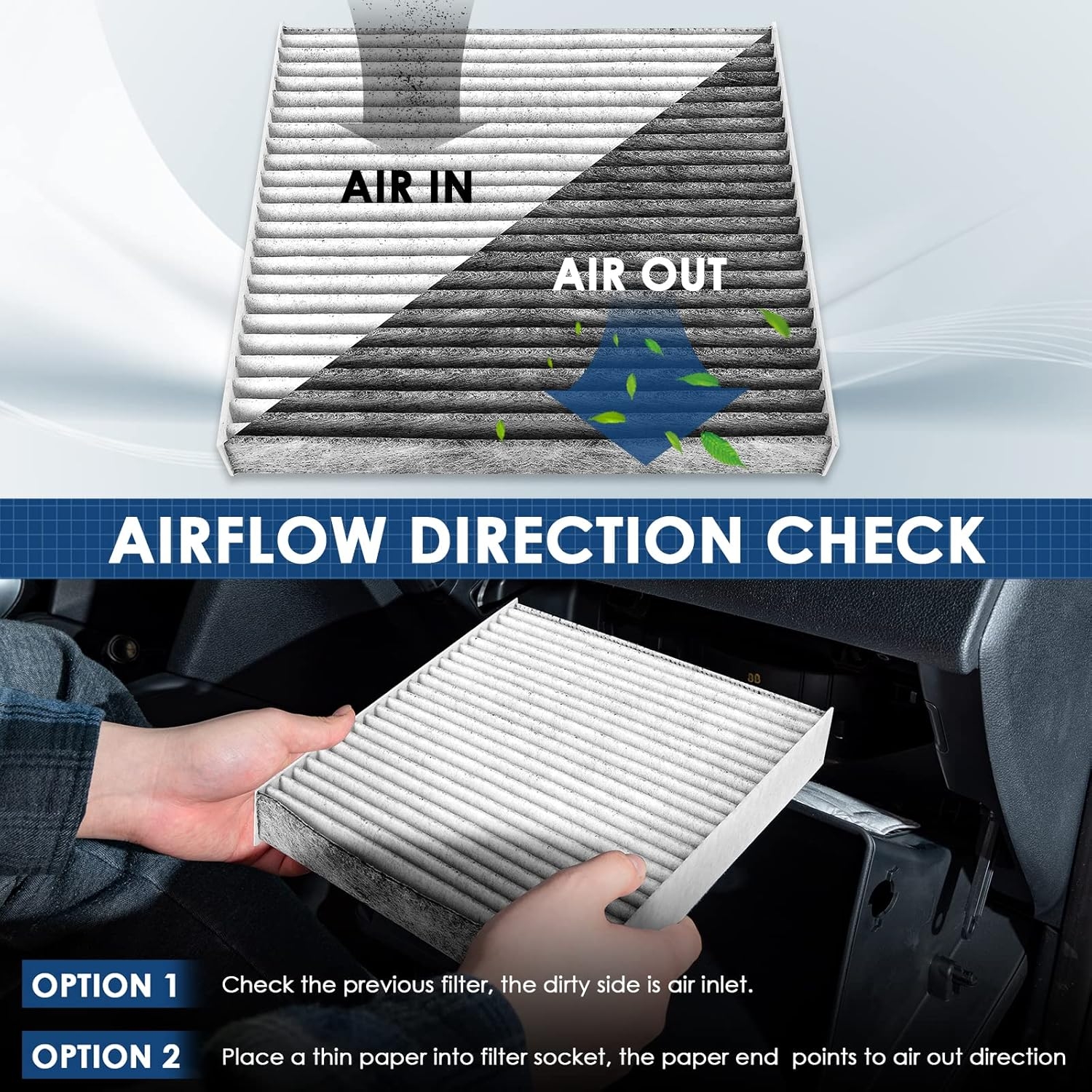 CF11775 Premium Cabin Air Filter with Activated Carbon,Fit for Ford Edge (2015-2023)/Fusion (2013-2020)/SSV Plug-In Hybrid (2019-2020), Lincoln Continental/MKX/MKZ/Nautilus - Image 5