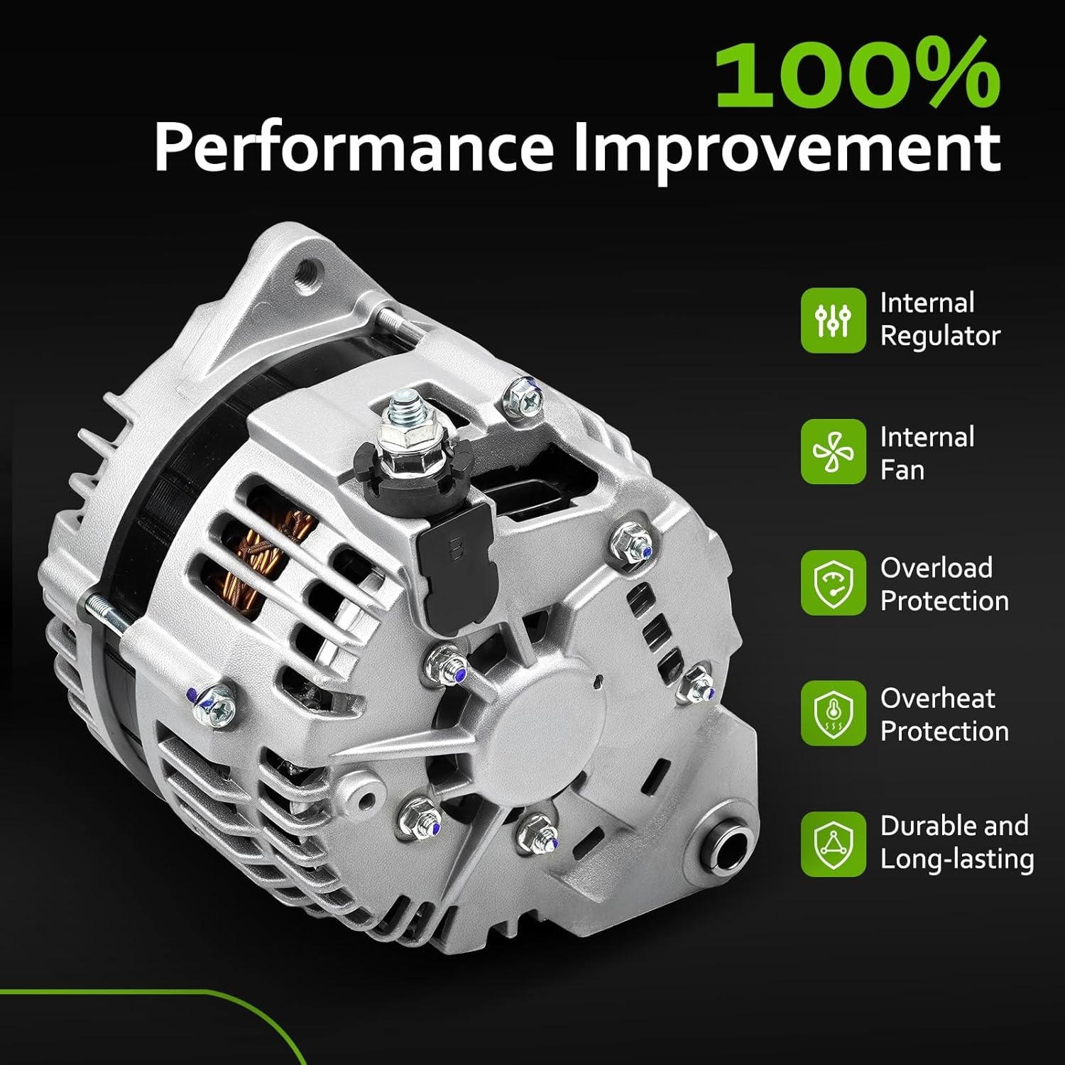 New Alternator Replacement for Nissan 03-07 Murano 3.5, 02-03 Maxima 3.5, 1995-2000 Maxima 3.0, 2002-2004 Infiniti I35 3.5, 1998-2000 I30 3.0, 13826 13639 LR11107 23100-0L701 AHI0018 40044006 40044021 - Image 7