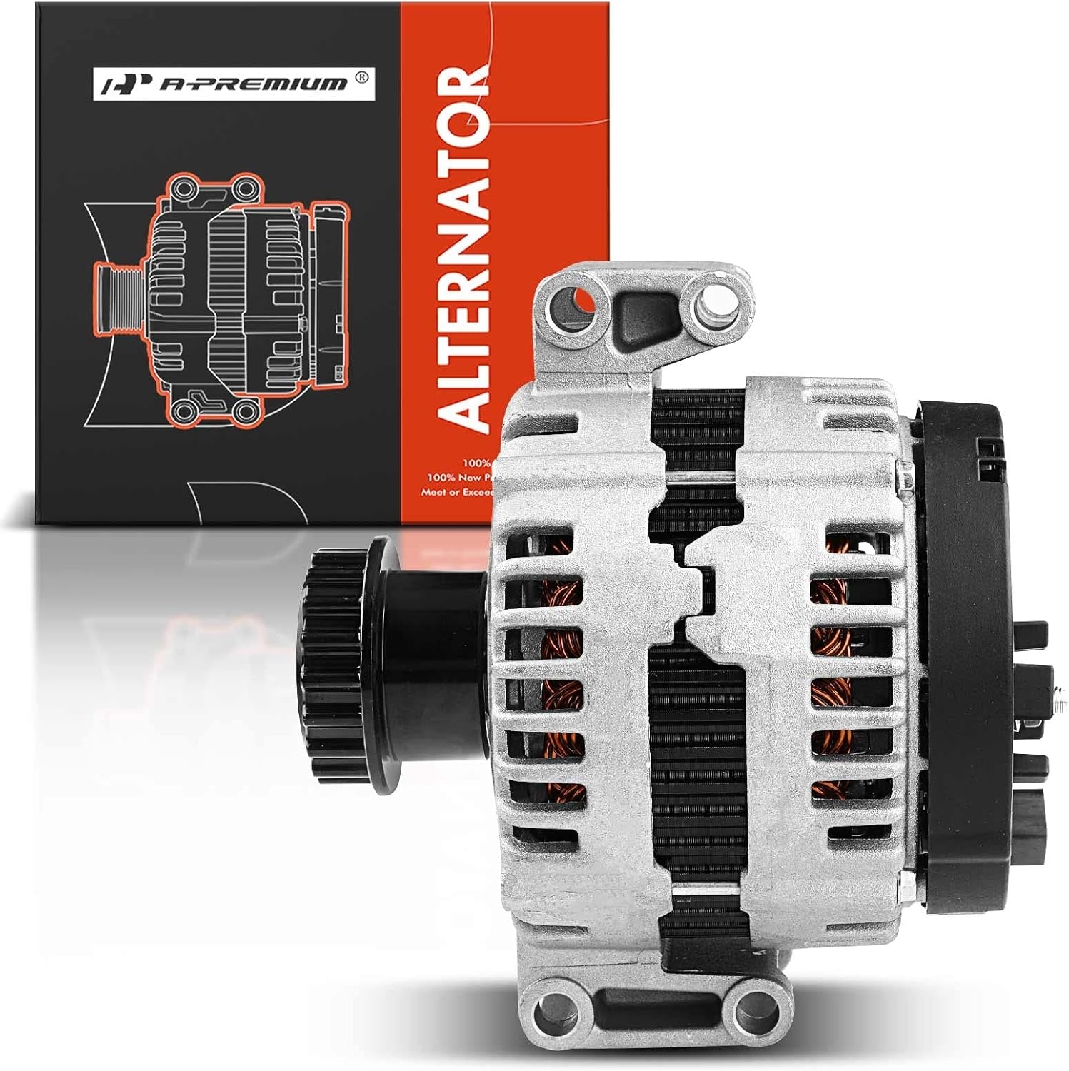 A-Premium Alternator Compatible with Volvo XC60 10-16, XC90 07-14, S60 11-16, S80 07-15, V60 15-16, V70 08-10, 180Amp 12V Counterclockwise, Replace 0121715009, 0125811051 - Image 8