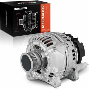 A-Premium Alternator Compatible with Volkswagen Jetta 2011-2013, Passat 2012-2014, Beetle 2006-2010 2012-2014, 2.5L, 12V 140A 5-Groove Clutch Pulley Counterclockwise, Replace 0124525103, F00E100566