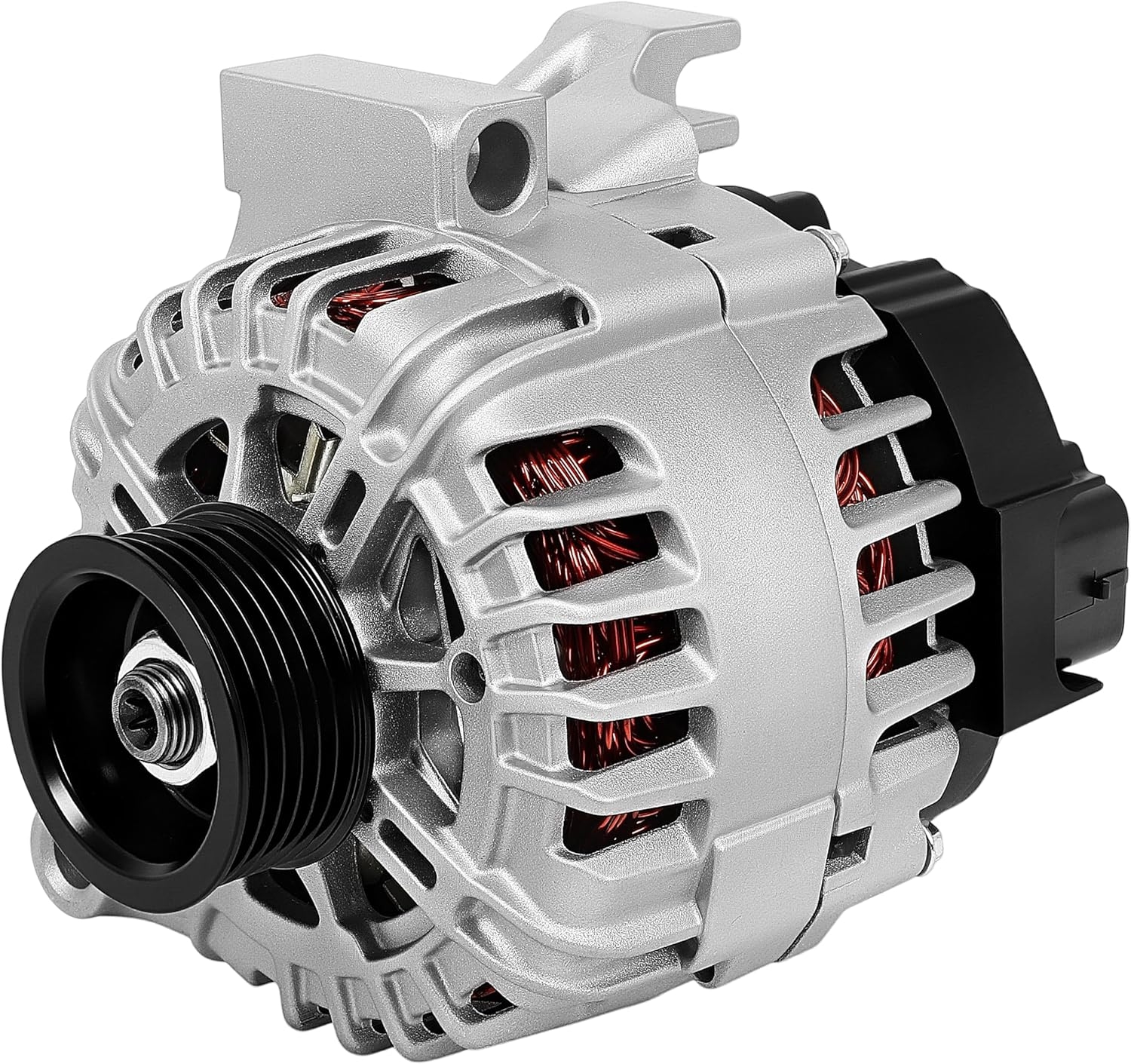 SCITOO Alternator Fits for Chevrolet for Malibu 3.5L 2007-2010,for Pontiac for G6 3.5L 2006-2010,for G6 3.9L 2006-2009,for Saturn for Aura 3.5L 2007-2008 12V 125Amp CW 6-Groove Pulley 11142