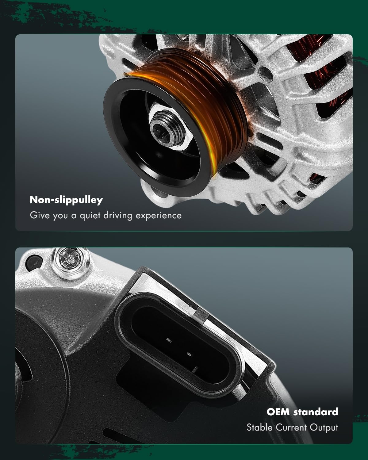 SCITOO Alternator Fits for Chevrolet for Malibu 3.5L 2007-2010,for Pontiac for G6 3.5L 2006-2010,for G6 3.9L 2006-2009,for Saturn for Aura 3.5L 2007-2008 12V 125Amp CW 6-Groove Pulley 11142 - Image 4