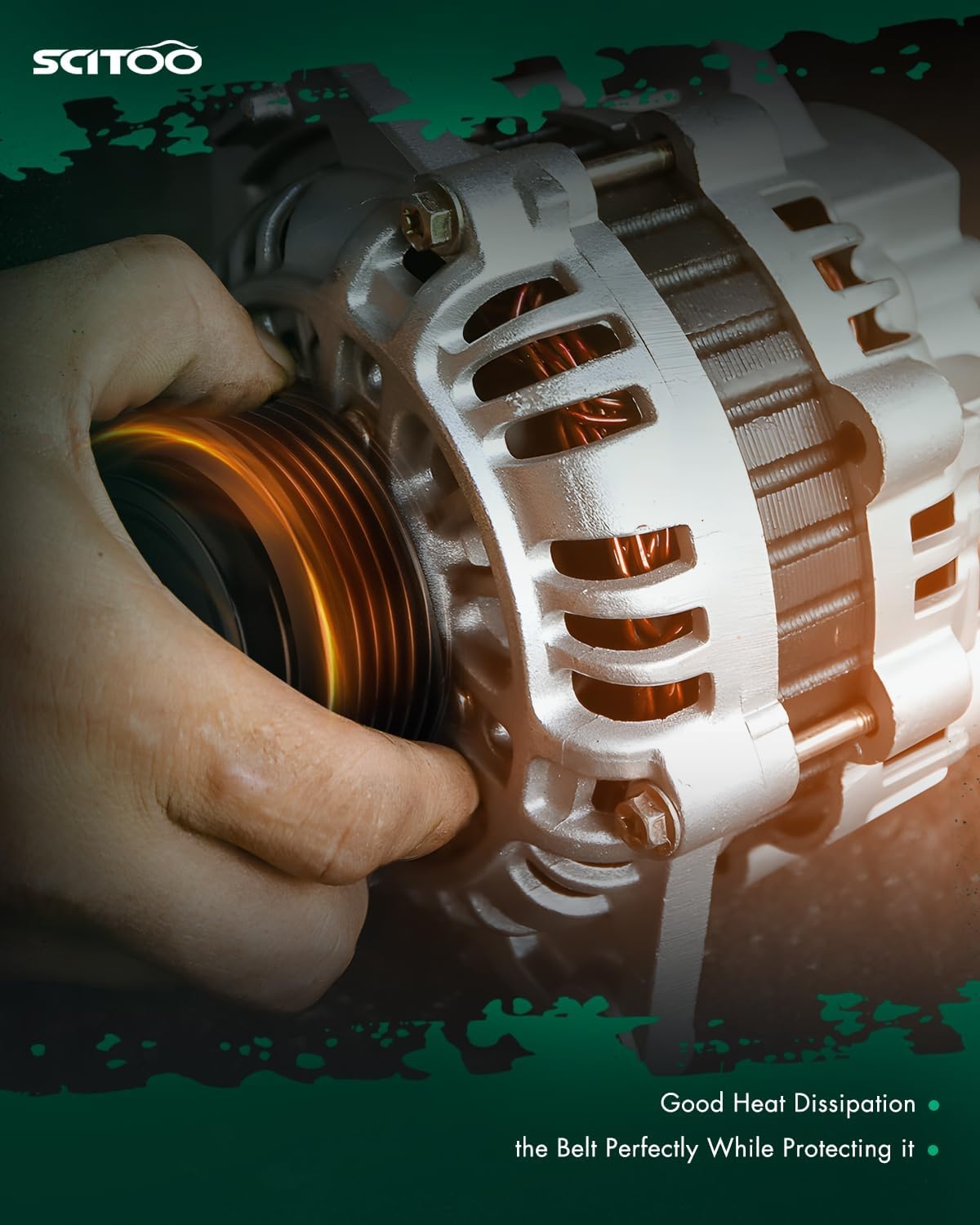 SCITOO Alternator Fits for Chevrolet for Malibu 3.5L 2007-2010,for Pontiac for G6 3.5L 2006-2010,for G6 3.9L 2006-2009,for Saturn for Aura 3.5L 2007-2008 12V 125Amp CW 6-Groove Pulley 11142 - Image 5