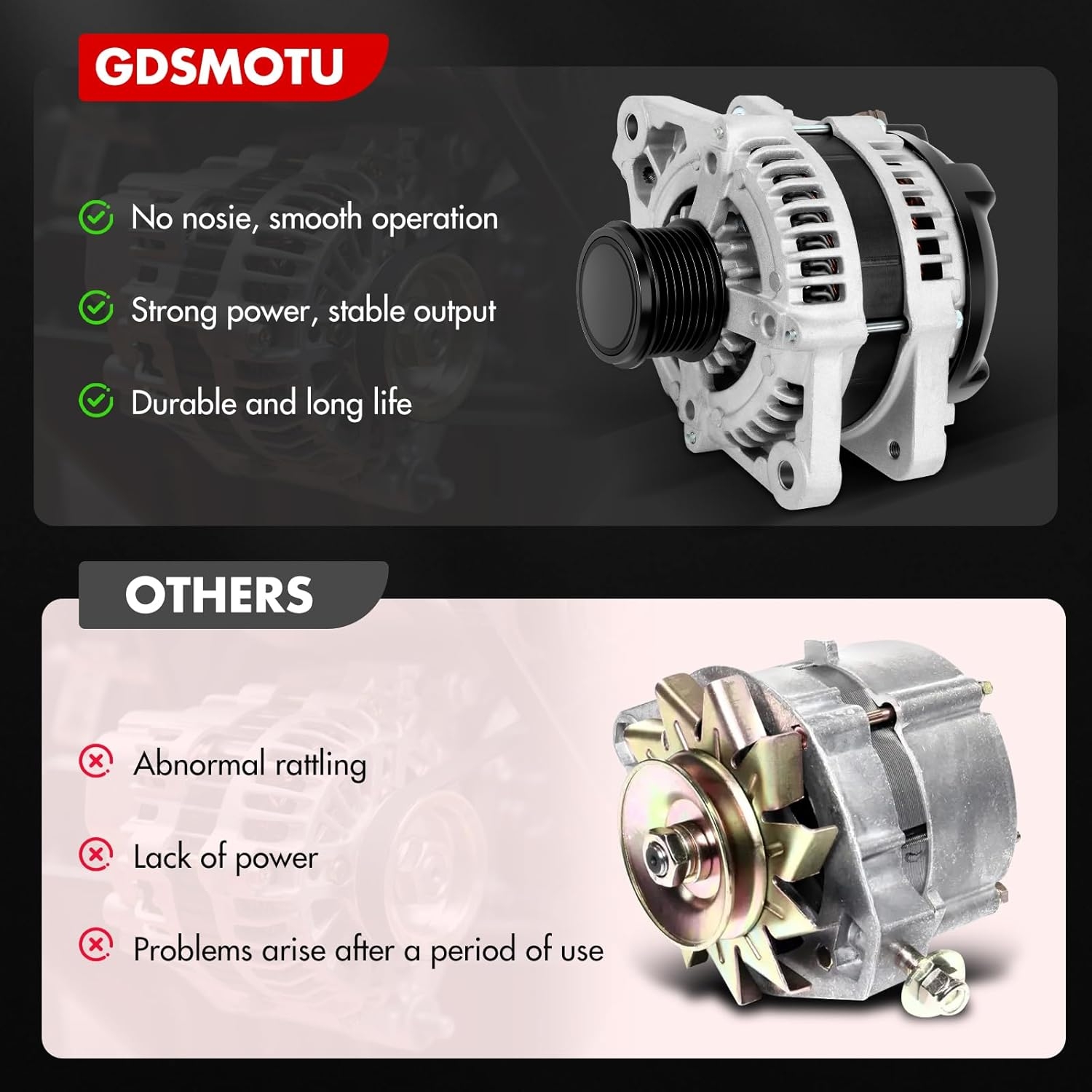 Alternator Compatible for Lexus for GS300 V6 3.0L 2006 for Lexus for GS350 V6 3.5L 2007 2009-2011 for Lexus for IS250 V6 2.5L 2006-2011, Replaces 27060-31060 104210-2050 - Image 7