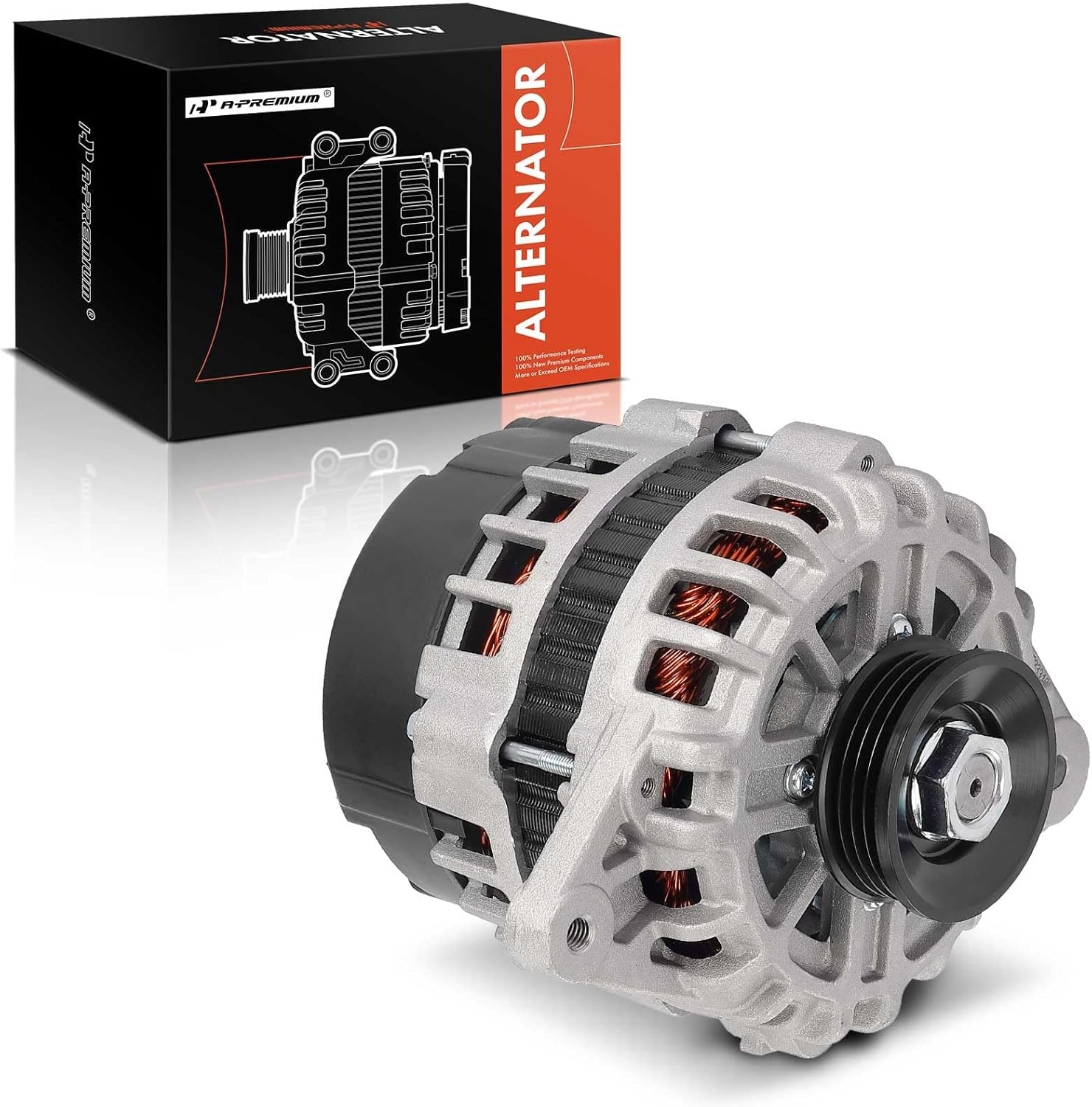 A-Premium Alternator Compatible with Hyundai Elantra 2001-2006, Accent 2000-2005, Tiburon 2003-2004/2007-2008, Tucson 2005 & Kia Sportage 2006, Spectra 2005, Spectra5 2005
