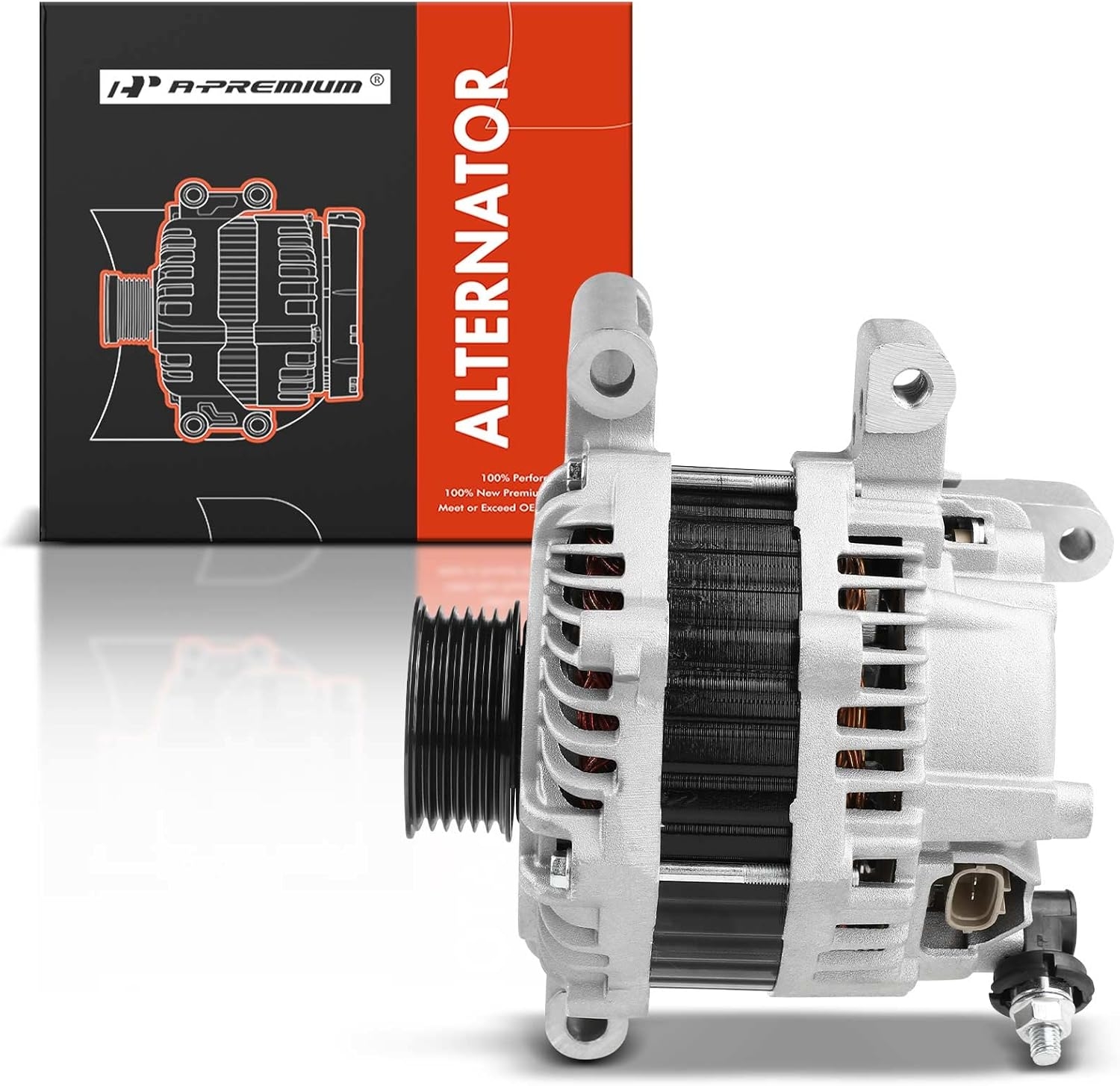 A-Premium Alternator Compatible with Mazda 6 2003-2008 V6 3.0L, 12V 110A 6-Groove Pulley Clockwise, Replace A3TJ0291, 11007N - Image 8