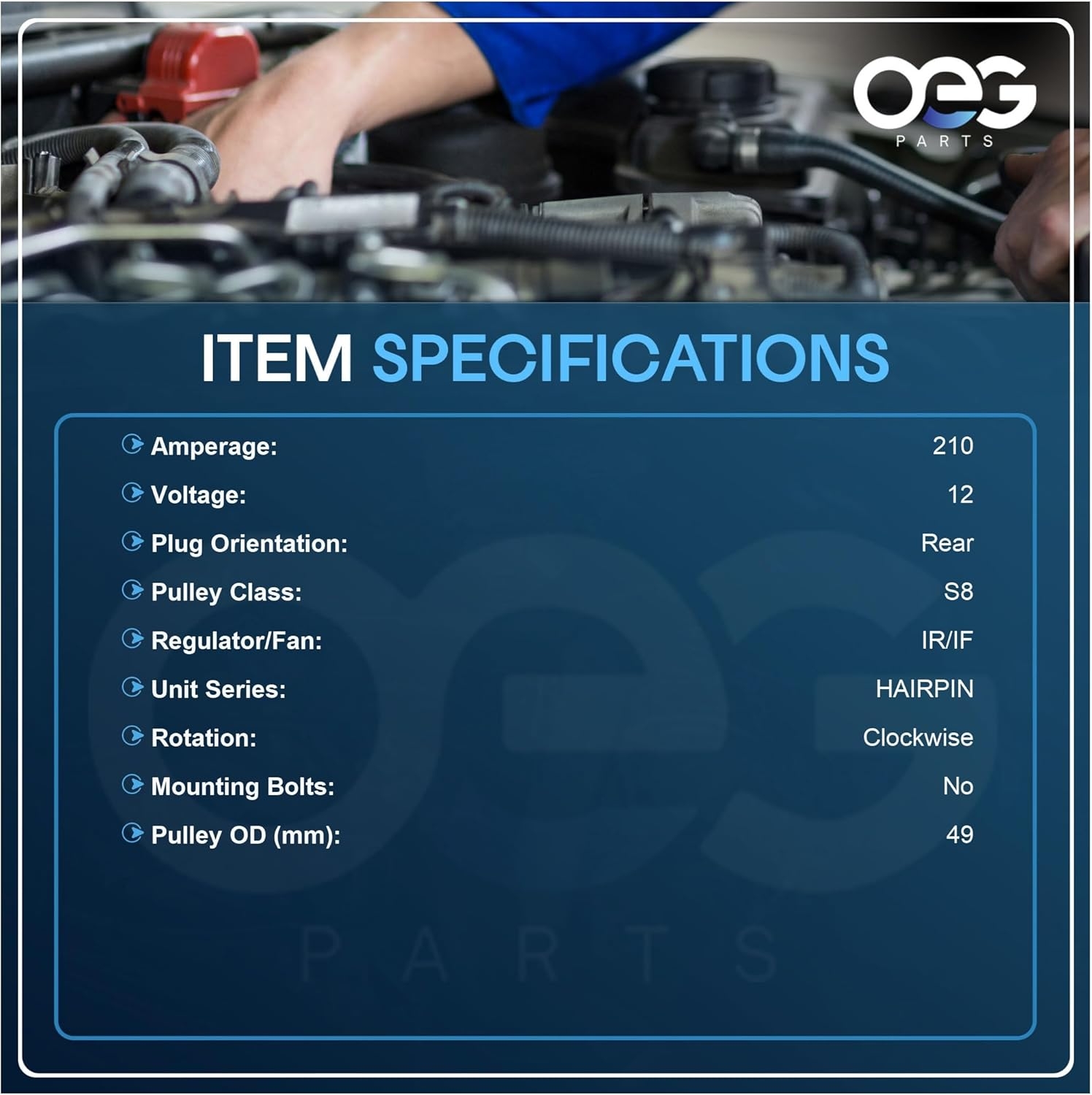OEG Parts New Alternator Compatible With BMW 335i 12-15, 335i GT xDrive 14-16, 335i xDrive 13-15, 435i - xDrive 14-16, 535i - xDrive 13-16, 640i 13-18, 640i xDrive 14-18, 740i 740Li 13-15, M235i 14-16 - Image 3