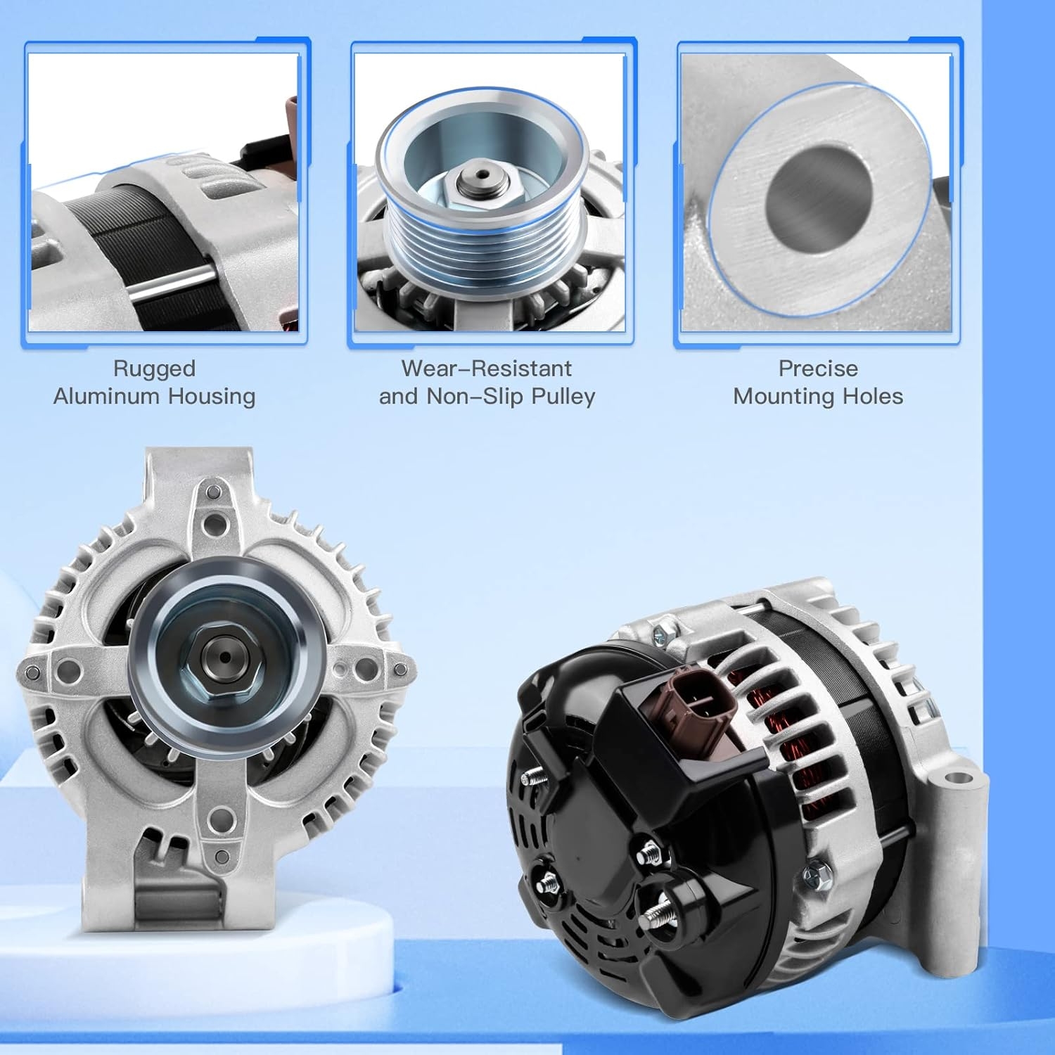 13980 KFKGF Alternator for Honda Accord 03-07 for Honda CR-V 07-11 for Honda Element 03-11 (2.4L) for Honda Civic 06-11 (2.0L), for Acura CSX 06-08 (2.0L) for Acura TSX 04-08 (2.4L), AND0257 CSD73 - Image 4