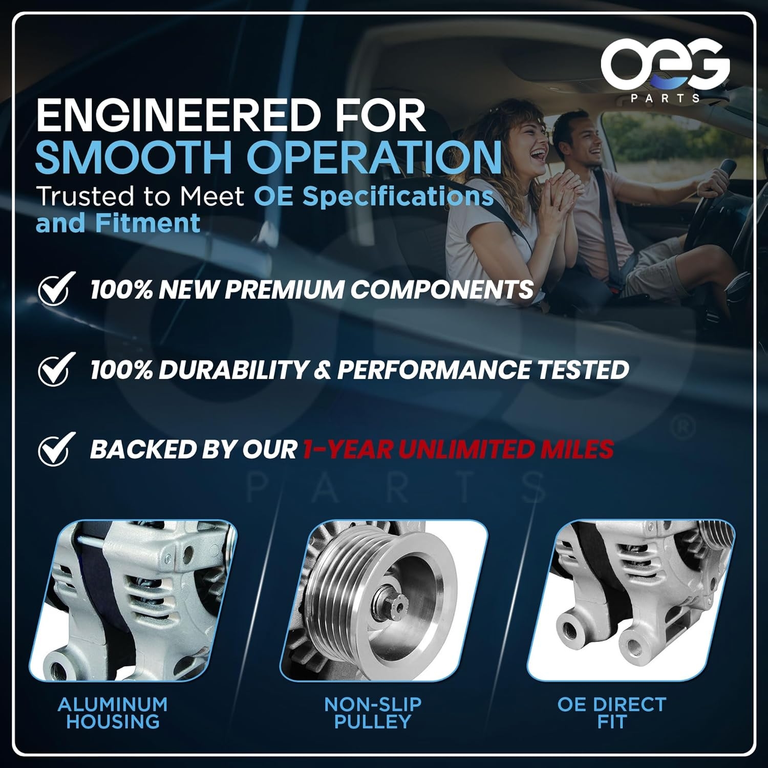 OEG Parts New Alternator Compatible With Ford Focus 2.0L 2.3L Auto Trans 2005 2006 2007 4S4T-10300-AC 4S4Z-10346-AB 7S4T-10300-AA 7S4Z-10346-A - Image 7