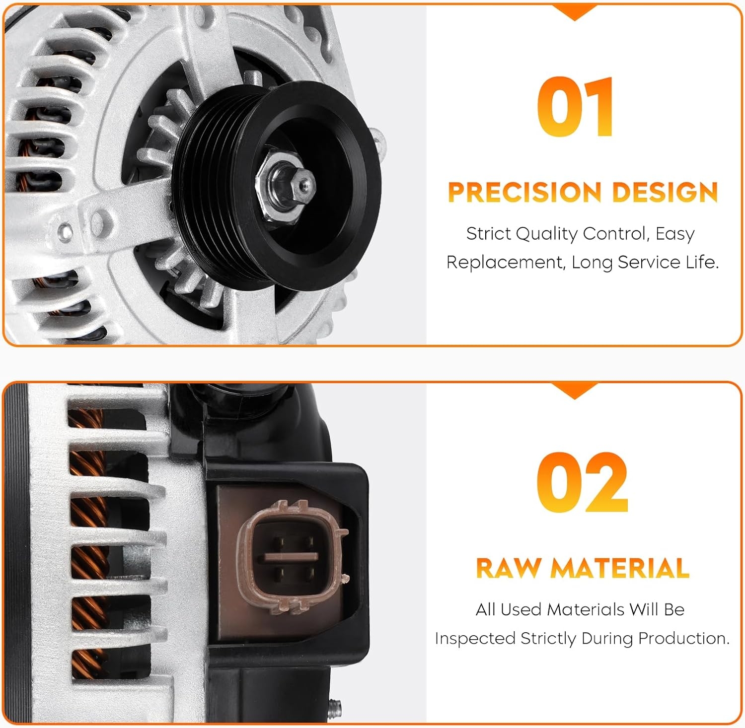 New Alternator for Toyota Camry L4 2.5L 2012-2015, RAV4 2009-2012, Scion tC 2011-2016 27060-0V010-84, 11402, 104210-2270, 210-0722, 9664219-227 - Image 4