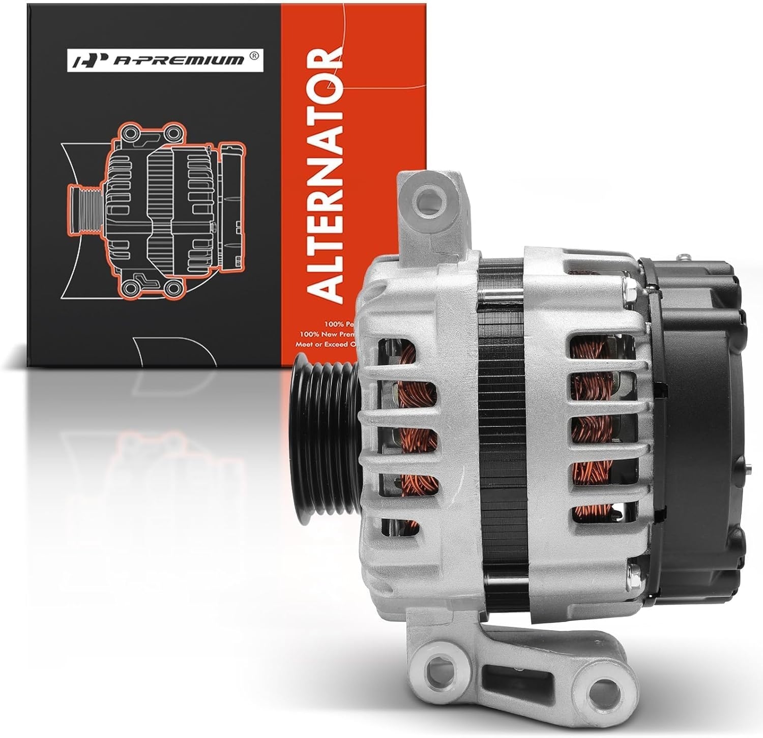 A-Premium Alternator Compatible with Chevrolet Malibu 2008-2012, Cobalt 2008-2010 - Pontiac G5 2008-2010 - Saturn Aura 2008-2009, Sky 2008-2008, Vue 2008-2010, 12V 125A, Replace 15828450 AVA0078 - Image 9