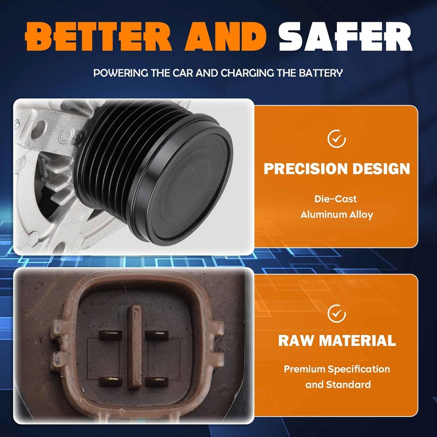 New Alternator Fit for L4 2.4L Toyota for Corolla 2009 2010 (ONLY FIT XRS 2.4L), Matrix 2009-2013, Camry 2007 2008 2009 (Not Fit Hybrid), for Scion xB 2008-2013, for Pontiac Vibe 2009 2.4L - Image 3