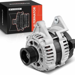 A-Premium Alternator Compatible with Chevrolet Sonic 2012 2013 2014 2015 2016 2017 2018, L4 1.8L, Manual Transmission, 12V 100Amp Clockwise 6-Groove Pulley, Replace 13502595, 13579667, 13595629