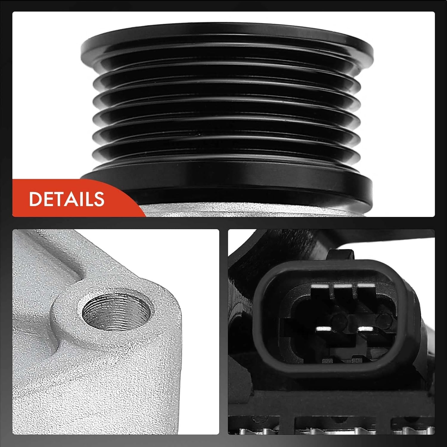 A-Premium Alternator Compatible with Chevrolet Sonic 2012 2013 2014 2015 2016 2017 2018, L4 1.8L, Manual Transmission, 12V 100Amp Clockwise 6-Groove Pulley, Replace 13502595, 13579667, 13595629 - Image 7