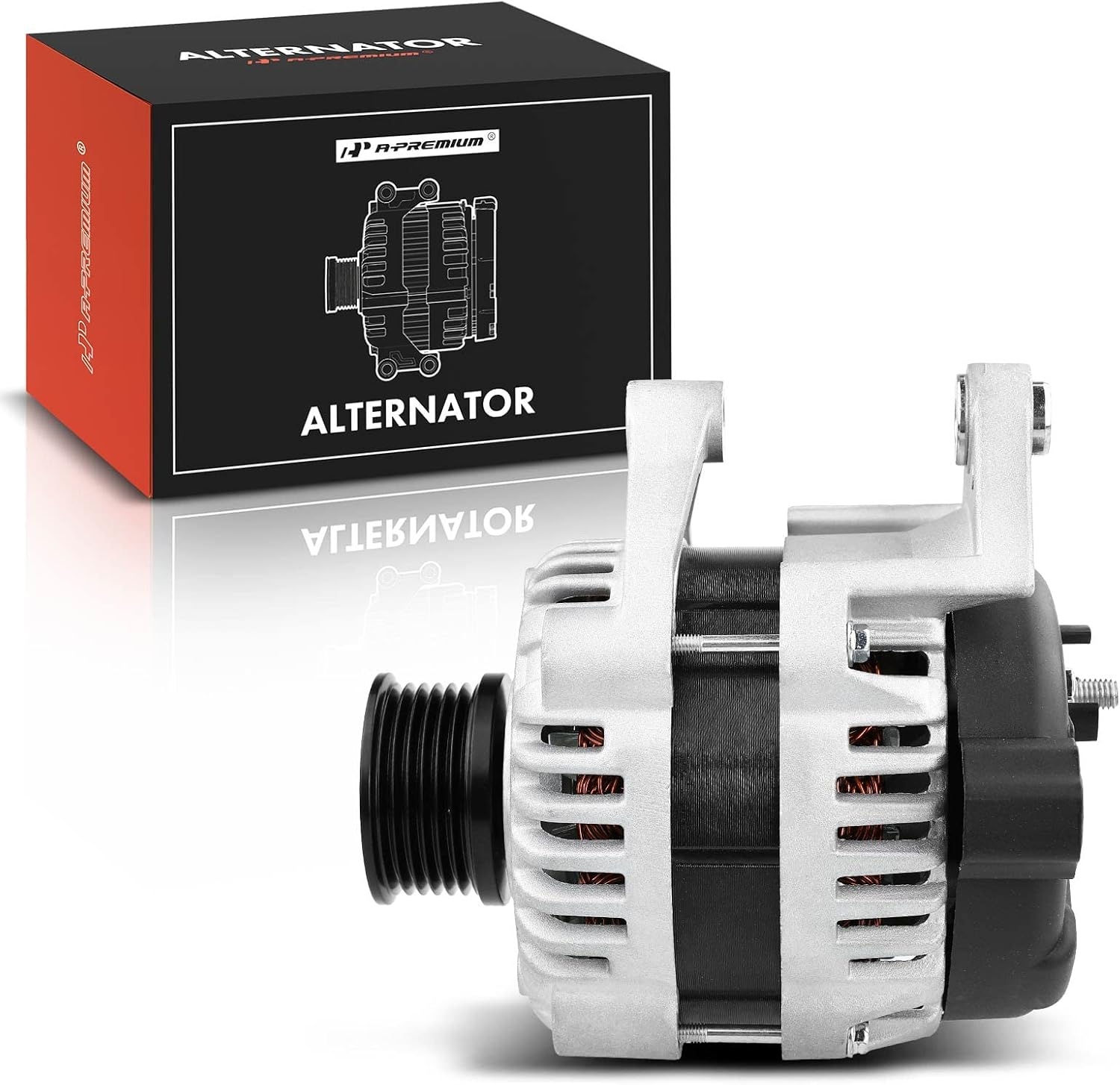 A-Premium Alternator Compatible with Chevrolet Sonic 2012 2013 2014 2015 2016 2017 2018, L4 1.8L, Manual Transmission, 12V 100Amp Clockwise 6-Groove Pulley, Replace 13502595, 13579667, 13595629 - Image 8