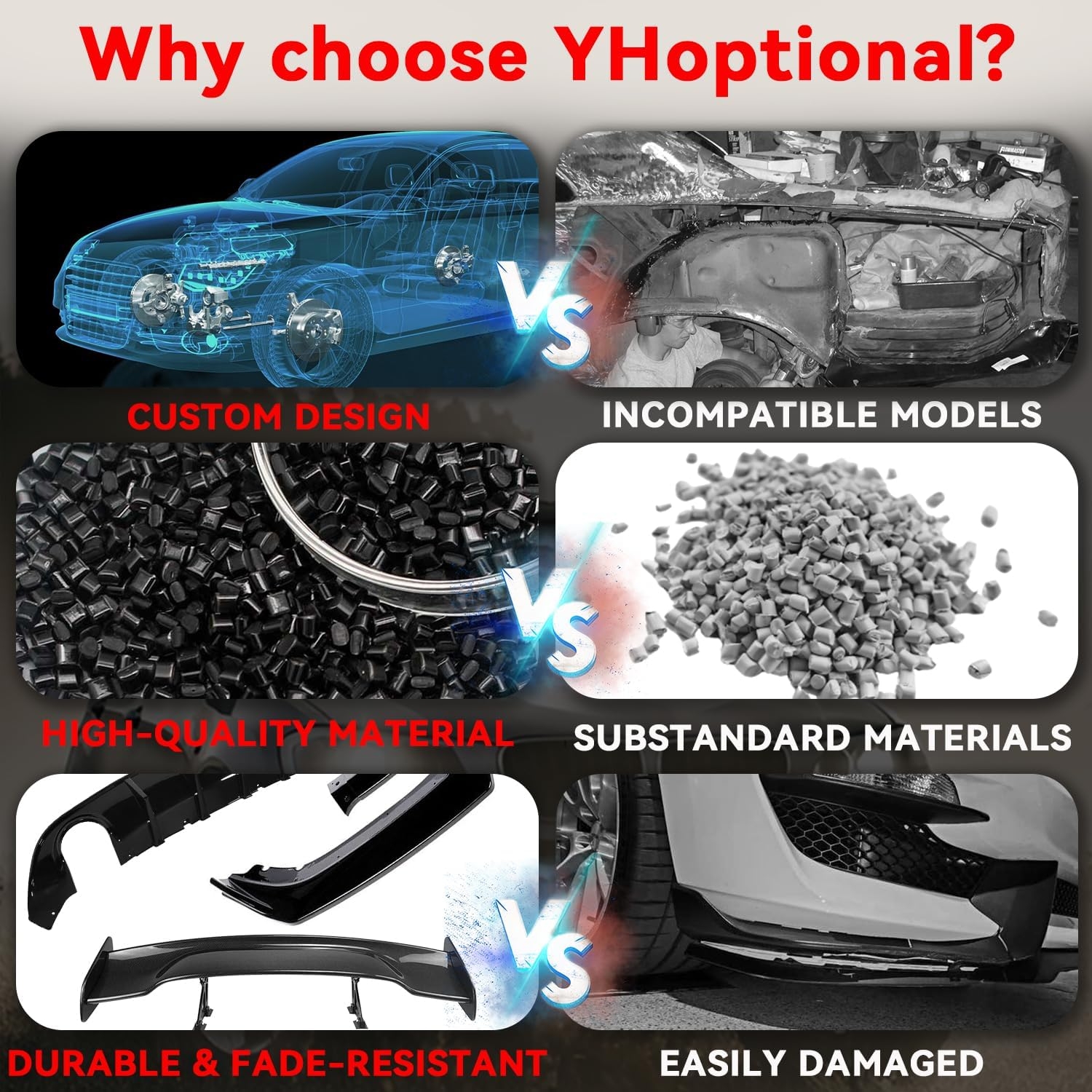 6 Pcs Universal Car Side Skirts 86.6" Car Rocker Panels Body Kit Side Skirt Compatible with BMW Infiniti G37 Q50 Chevy Camaro Honda Civic Accord Camry Ford Mazda (Gloss Black) - Image 9