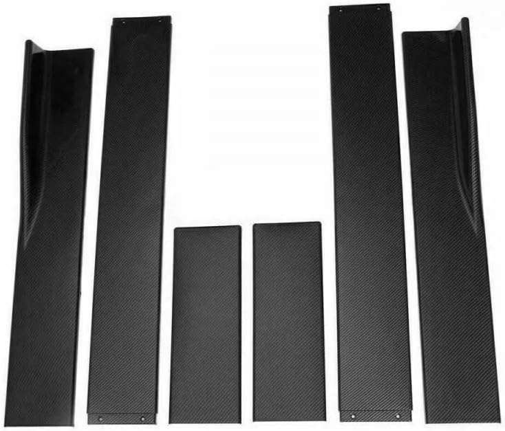 6 Pcs Universal Car Side Skirts 86.6" Car Rocker Panels Body Kit Side Skirt Compatible with BMW Infiniti G37 Q50 Chevy Camaro Honda Civic Accord Camry Ford Mazda (Gloss Black) - Image 17