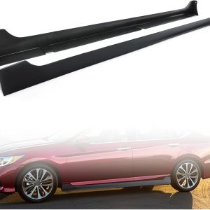 HECASA Side Skirts Rocker Panels Guard Compatible with 2013-2017 Honda Accord 4 Door Sedan Spoiler Extension Replacement Splitter Body Kit Pair Black