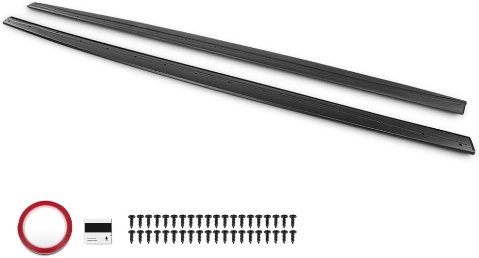 PIT66 Side Skirts Extension Panel Compatible with BMW F32 F33 F36 4 Series M Sport Only 2014 2015 2016 2017 2018 2019 2020 Black