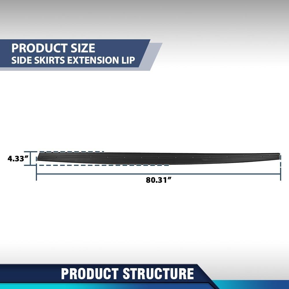 PIT66 Side Skirts Extension Panel Compatible with BMW F32 F33 F36 4 Series M Sport Only 2014 2015 2016 2017 2018 2019 2020 Black - Image 6