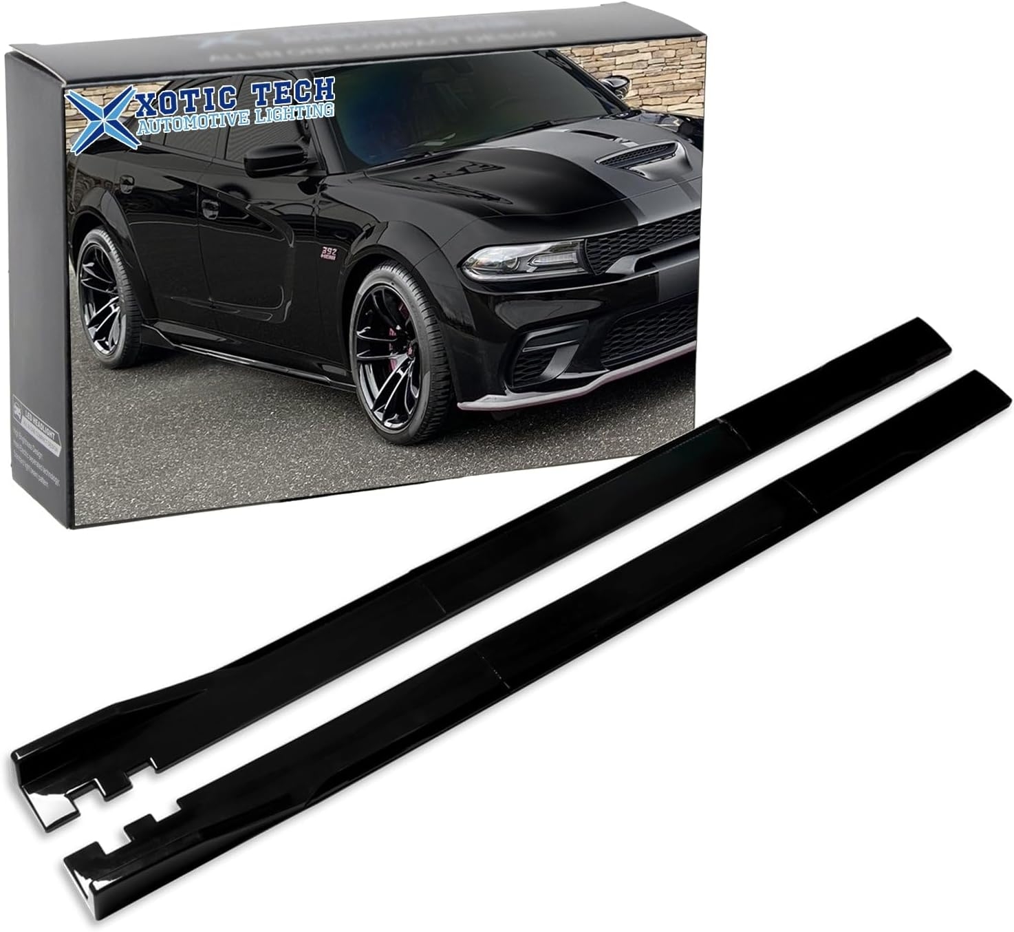 Xotic Tech Car Lower Side Skirts Protect Rocker Panel Splitter Winglets Diffuser Bottom Line Extension Body Kit Universal Fit